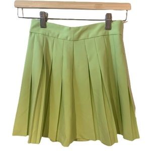 FB Sister Lime Green Pleated Mini Skirt